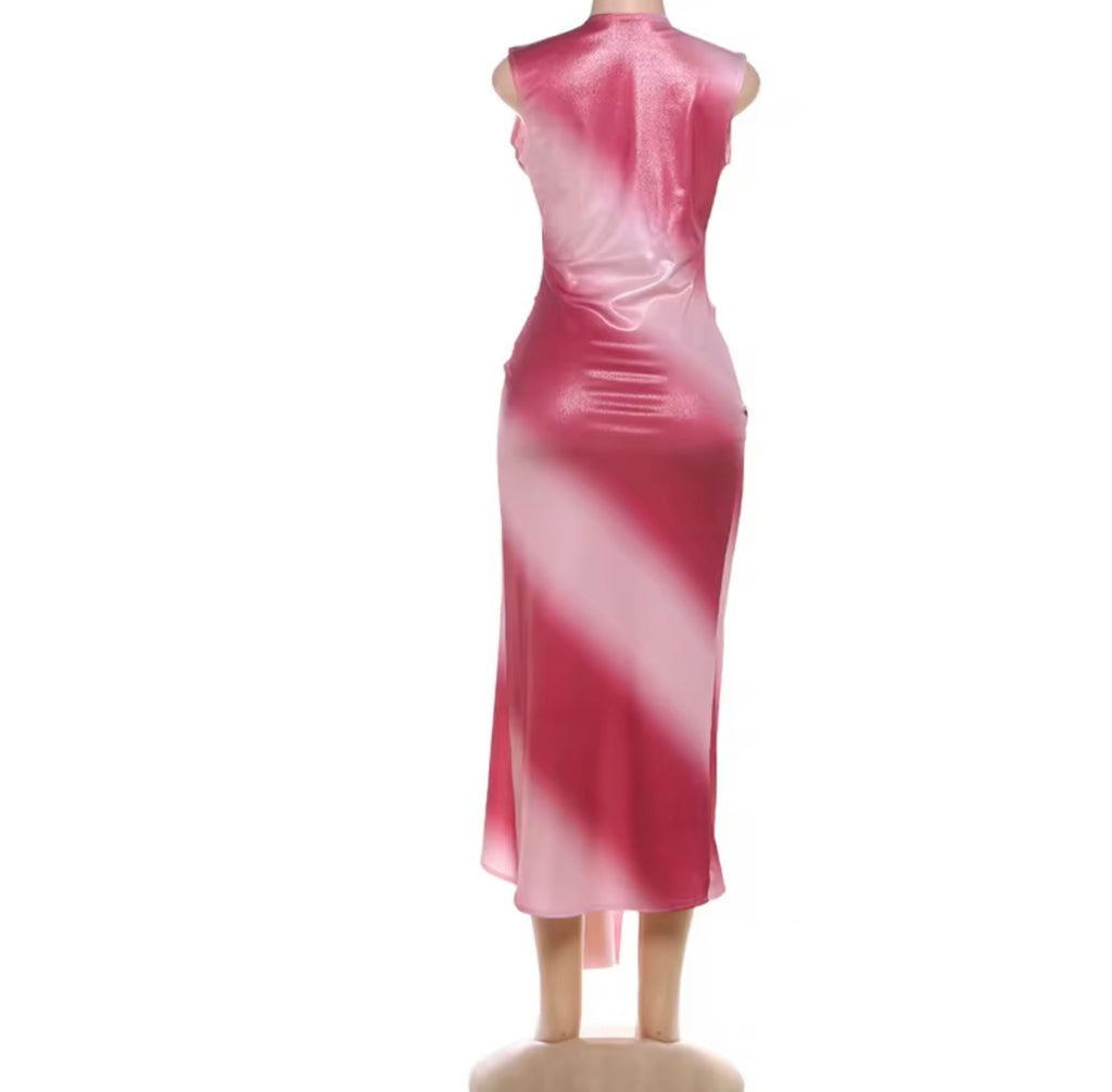 Beautiful Ombré Dress Red n Light Pink