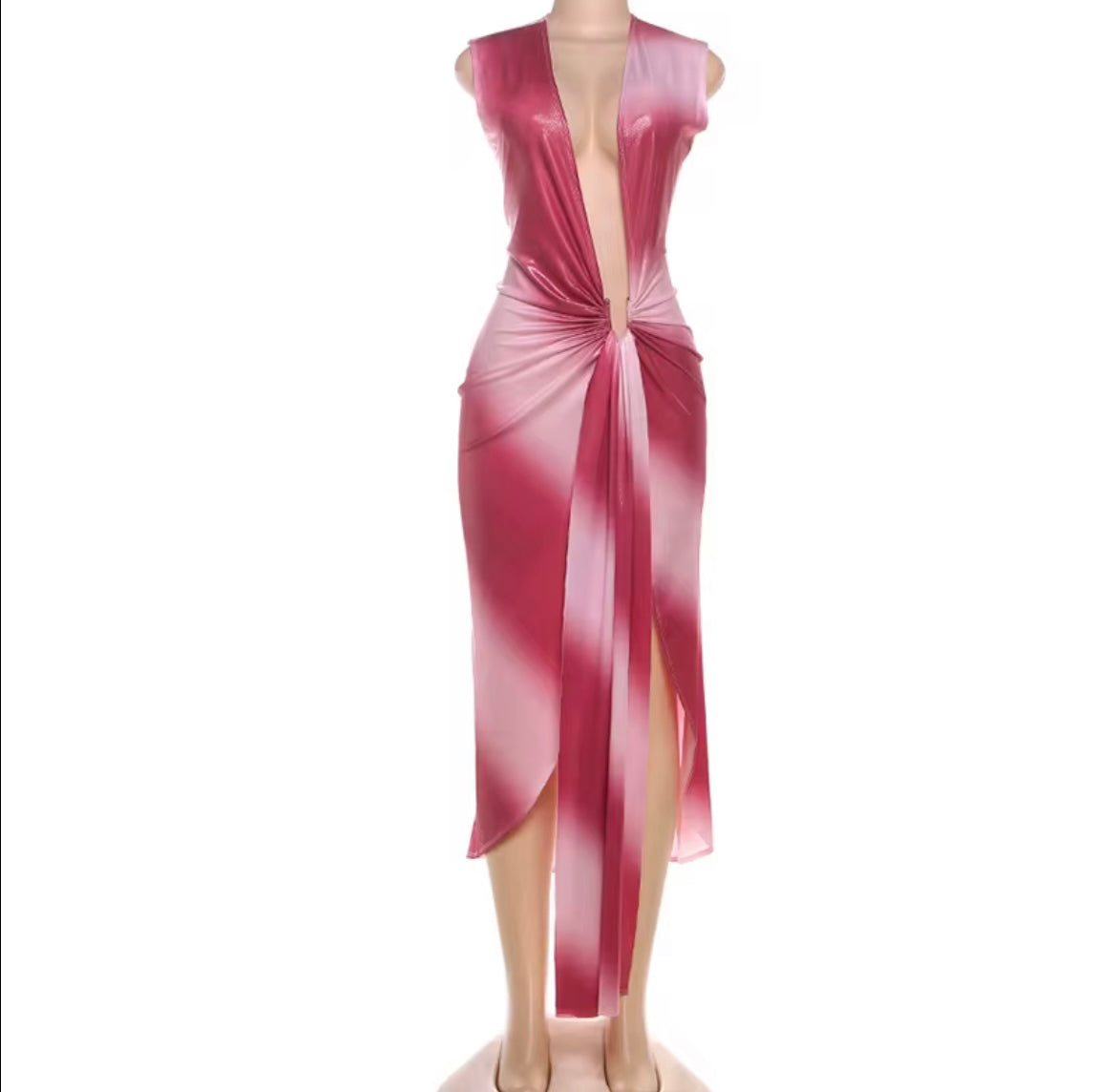 Beautiful Ombré Dress Red n Light Pink