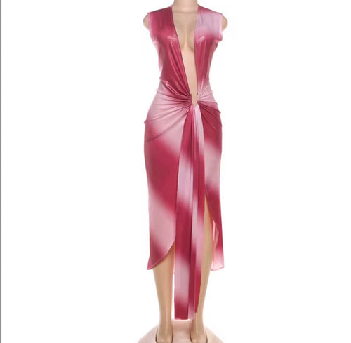 Beautiful Ombré Dress Red n Light Pink