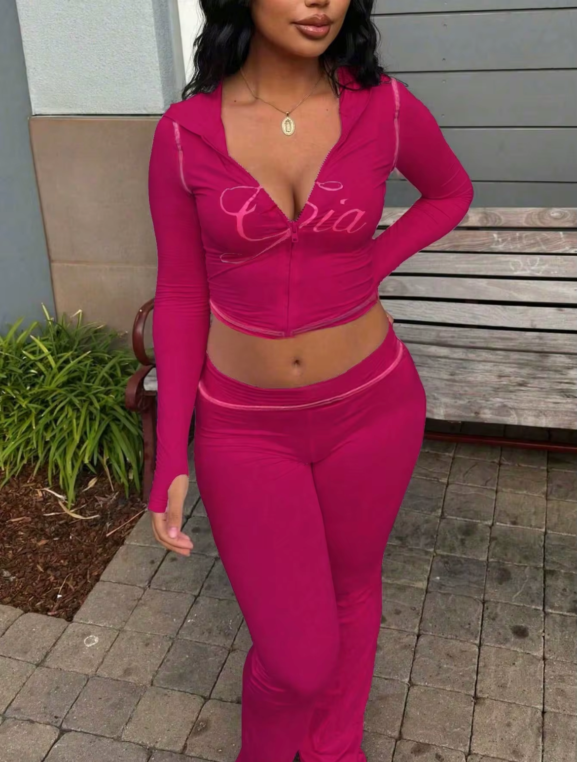 Gia Dupe Perfect Two-Piece Long sleeve with Pants Also Have Shorts Sets