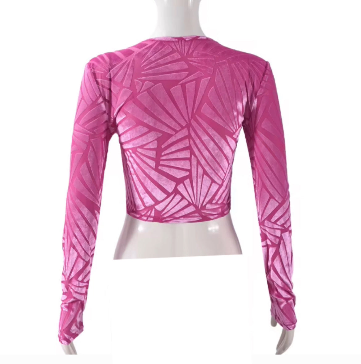 Hot pink Velvet Long Sleeve