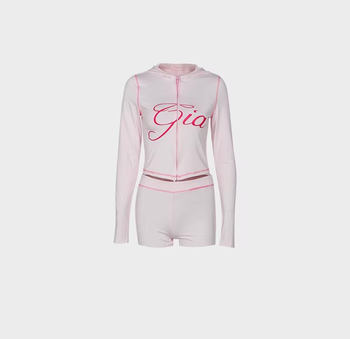 Gia Dupe Perfect Two-Piece Long sleeve with Pants Also Have Shorts Sets