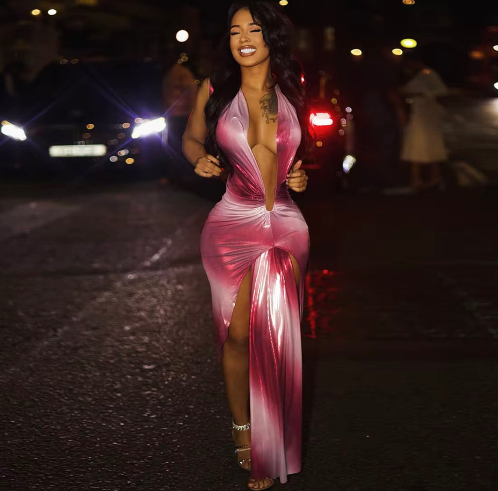 Beautiful Ombré Dress Red n Light Pink