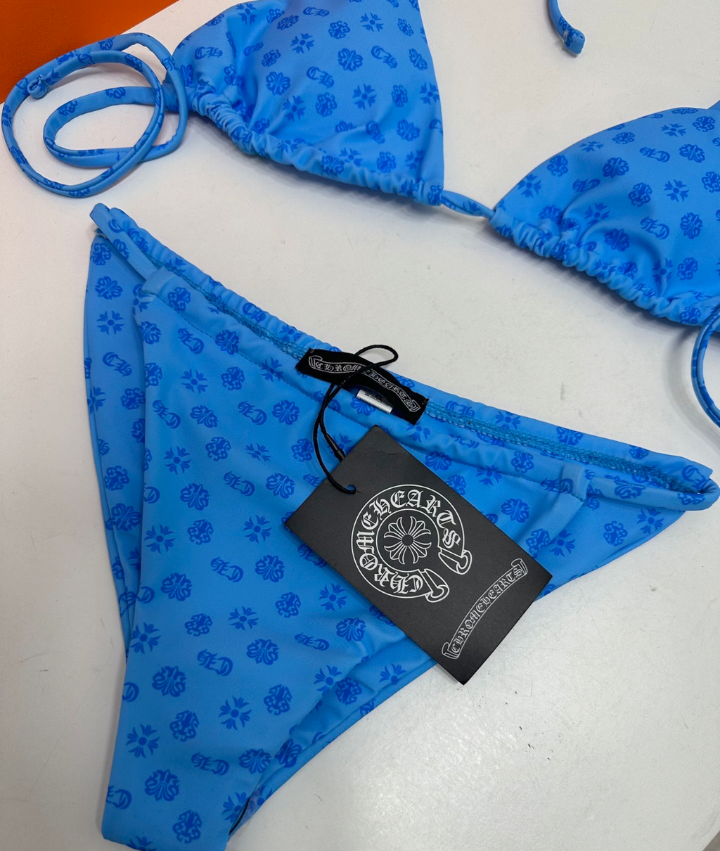 Chrome Hearts dupe Blue with Darker Blue Design #LuxurySwim