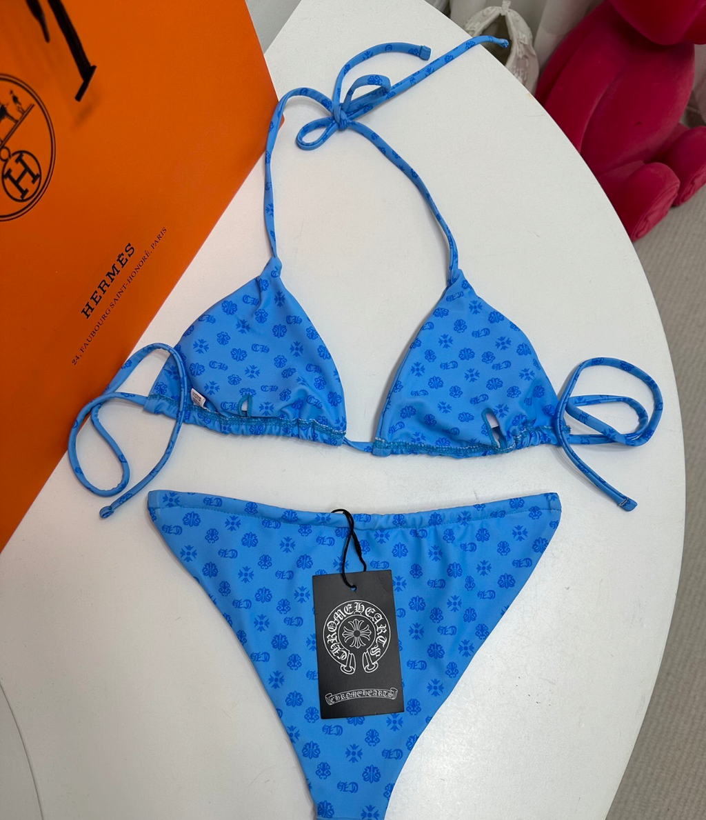 Chrome Hearts dupe Blue with Darker Blue Design #LuxurySwim